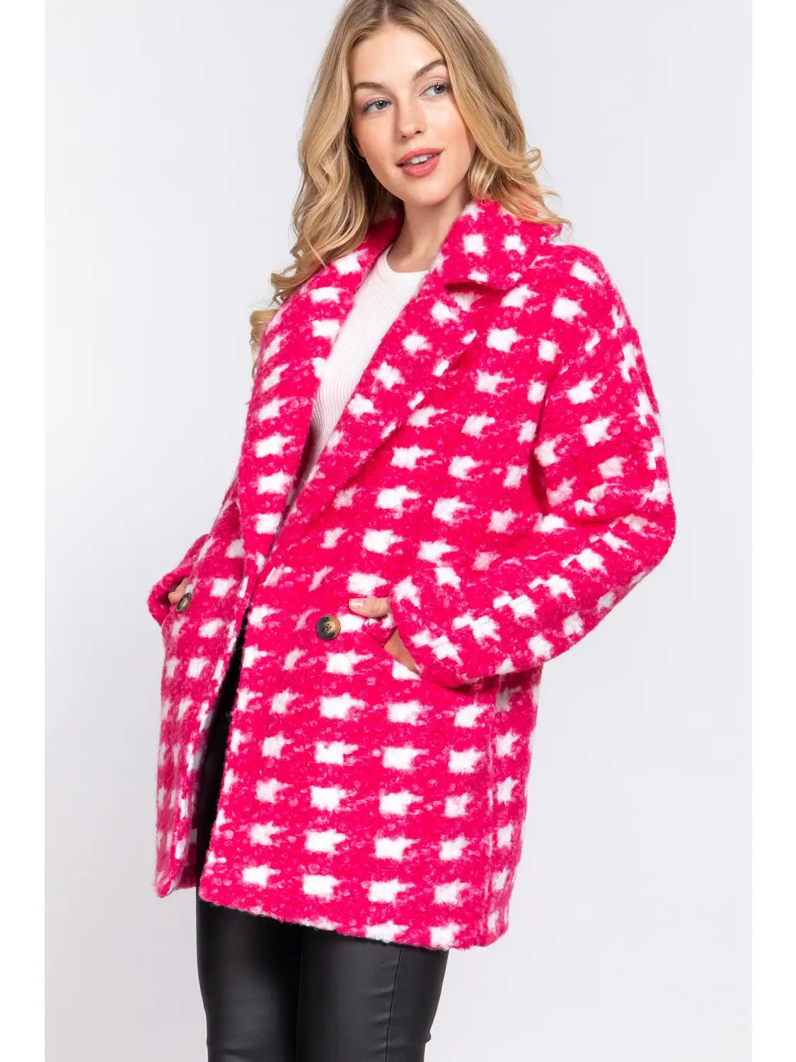 ADELAIDE DOUBLE BREASTED COAT | PINK