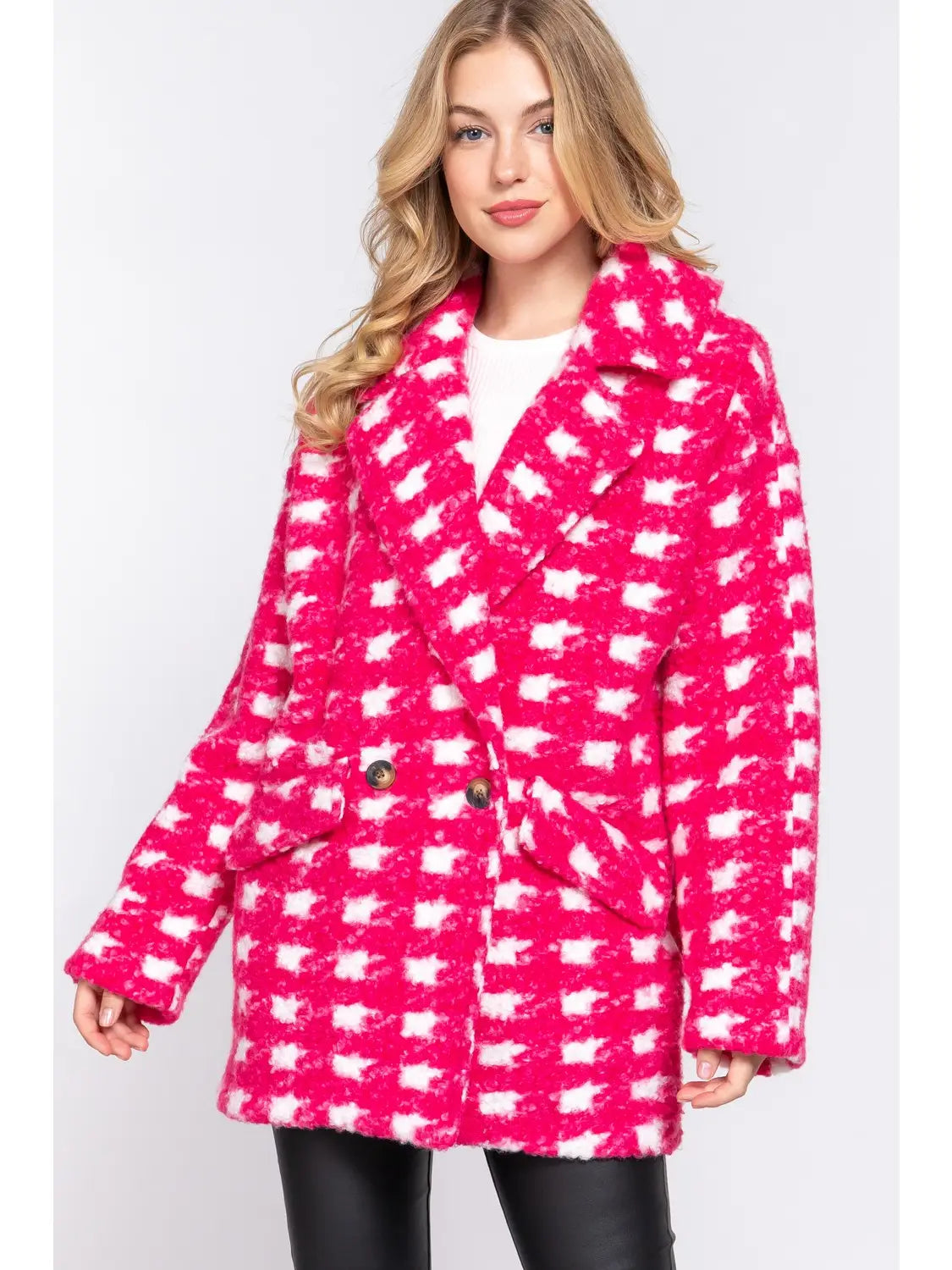 ADELAIDE DOUBLE BREASTED COAT | PINK