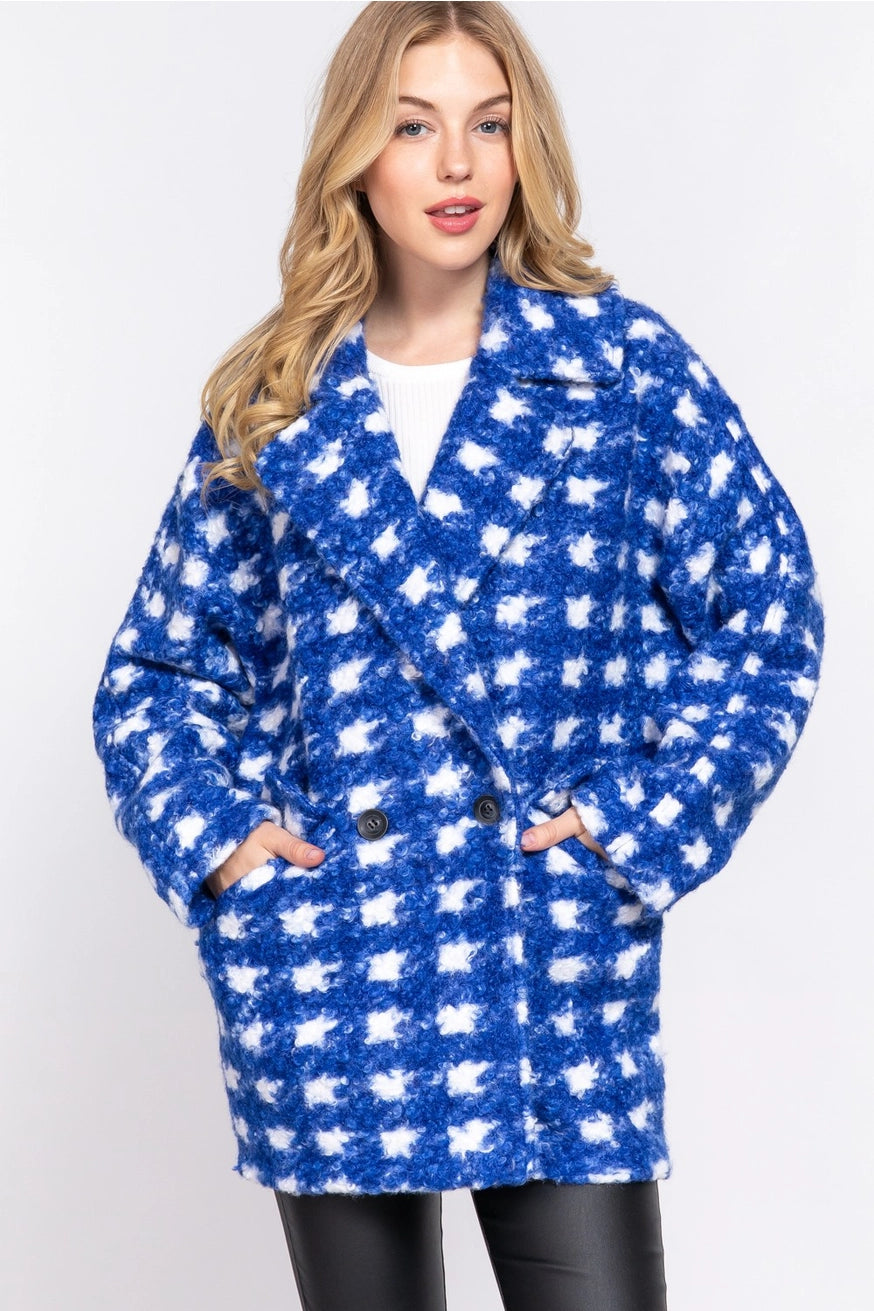 ADELAIDE DOUBLE BREASTED COAT | ROYAL BLUE