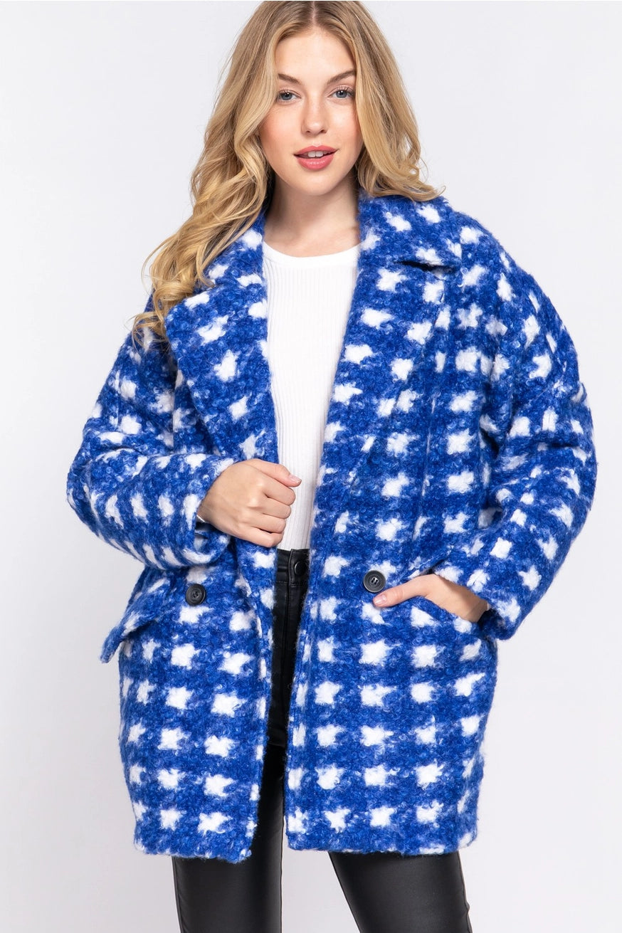 ADELAIDE DOUBLE BREASTED COAT | ROYAL BLUE