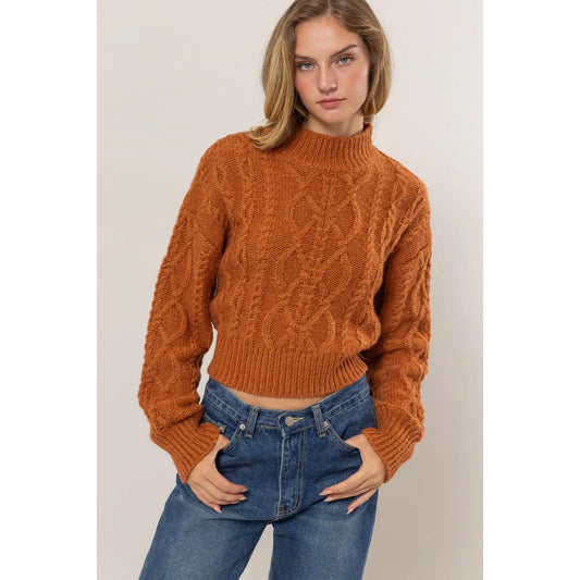 ADRIANA MOCK NECK SWEATER