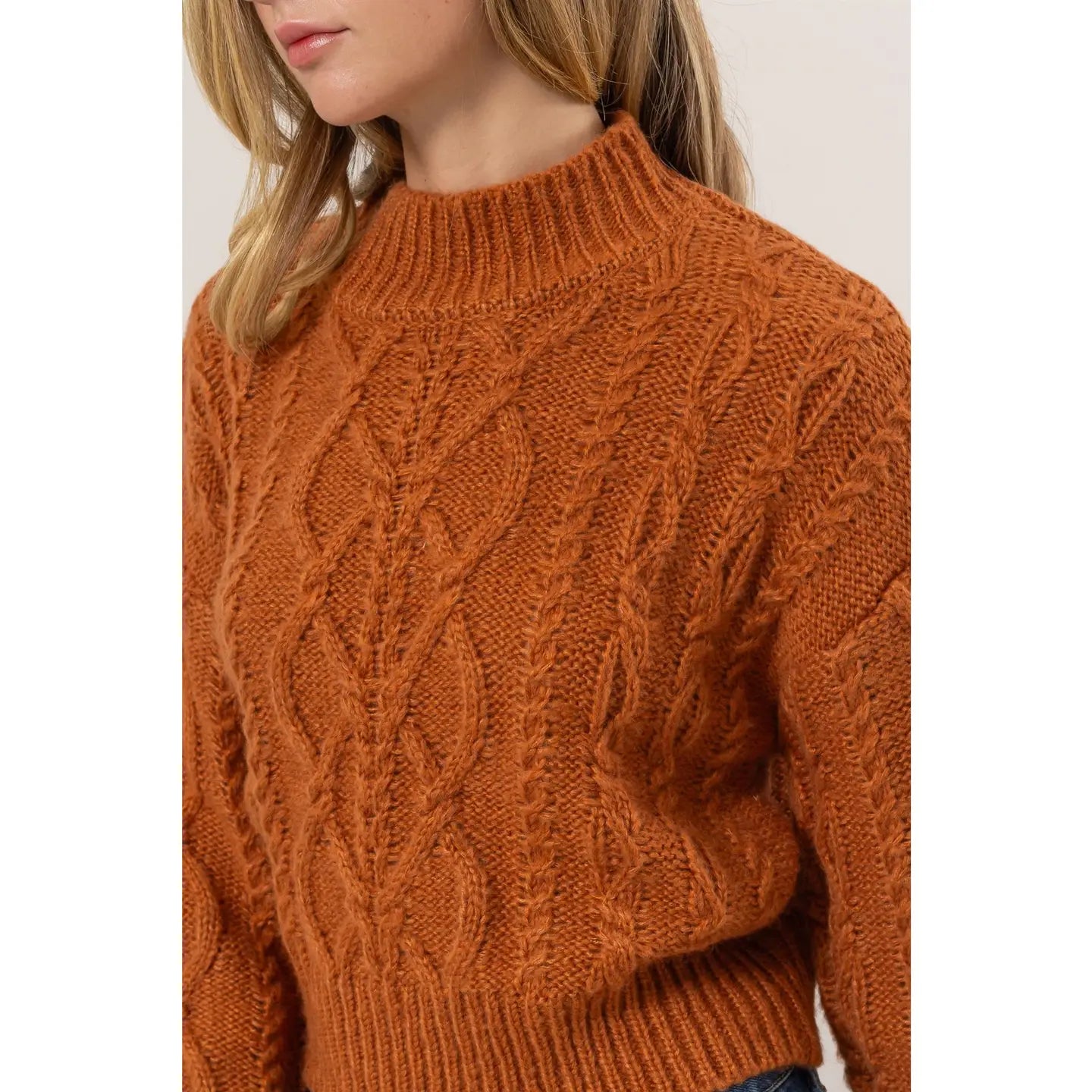 ADRIANA MOCK NECK SWEATER