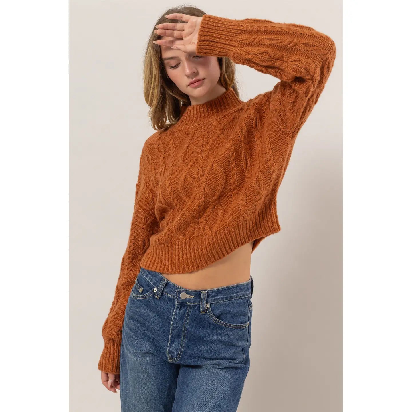 ADRIANA MOCK NECK SWEATER