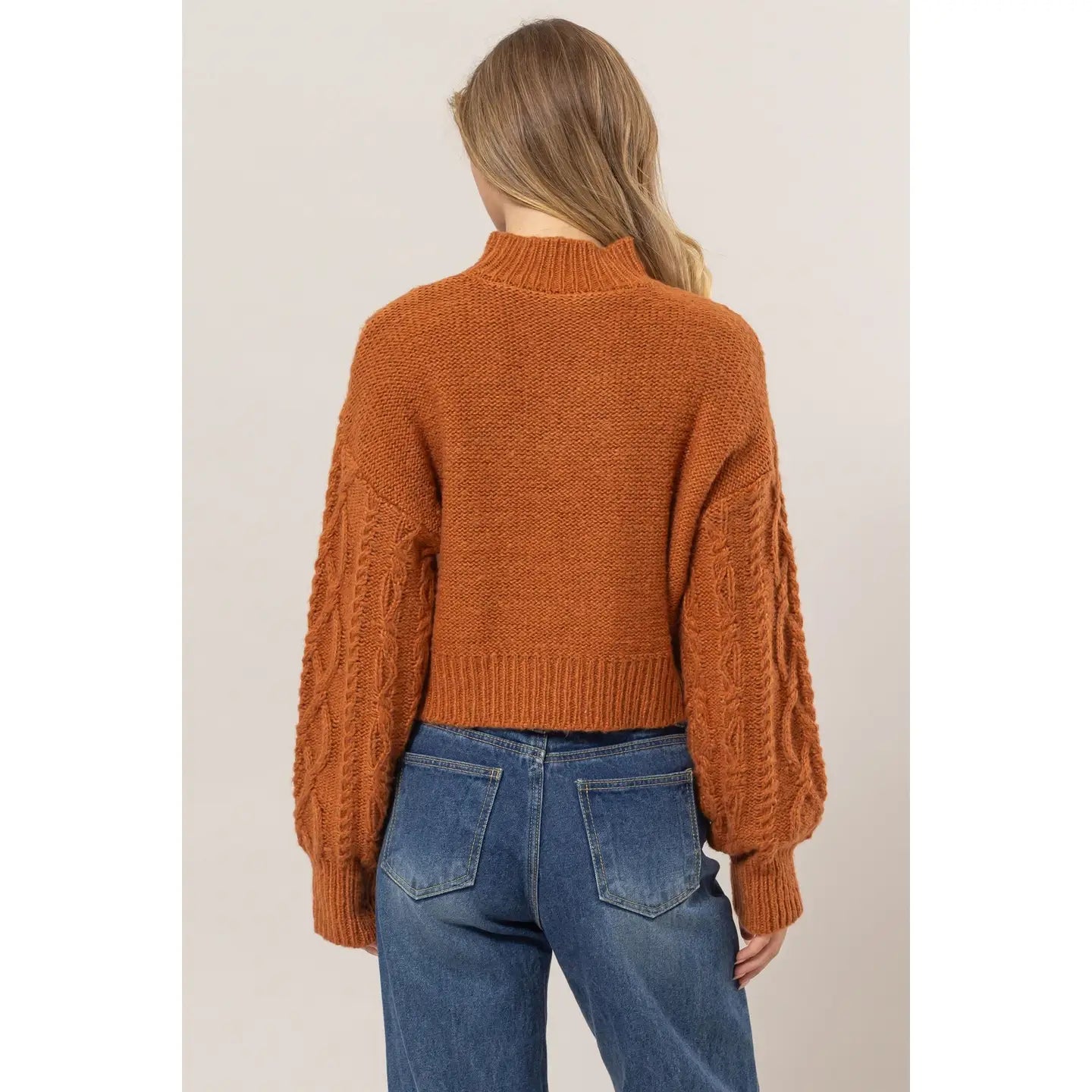 ADRIANA MOCK NECK SWEATER