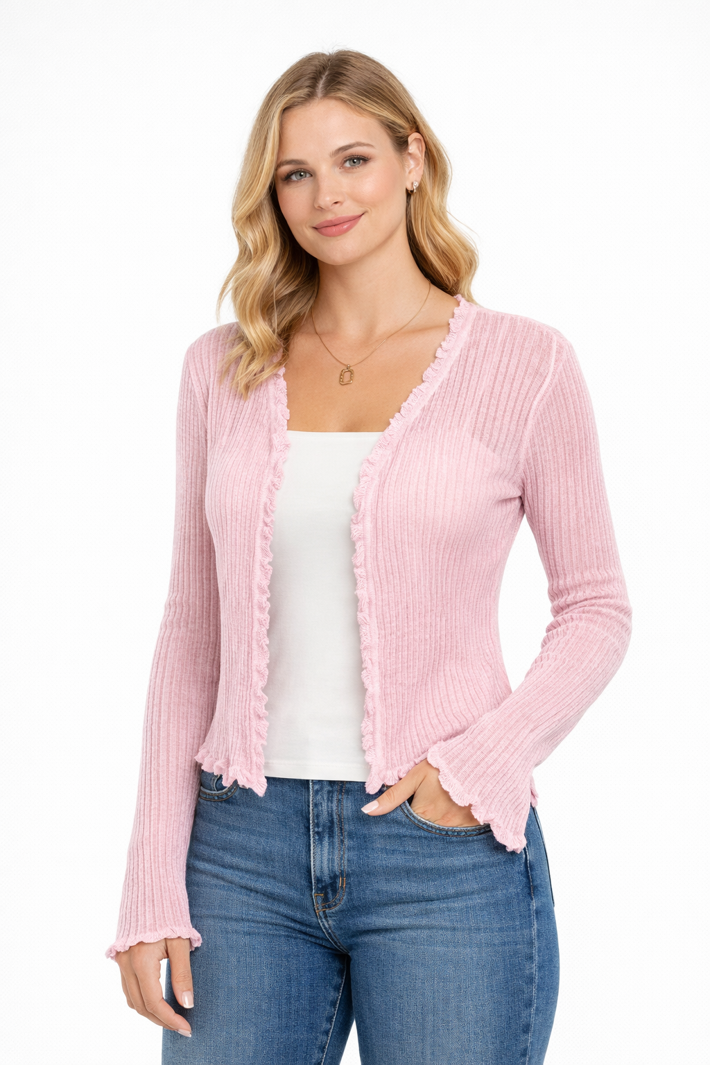 LARISA OPEN FRONT LIGHTWEIGHT CARDIGAN