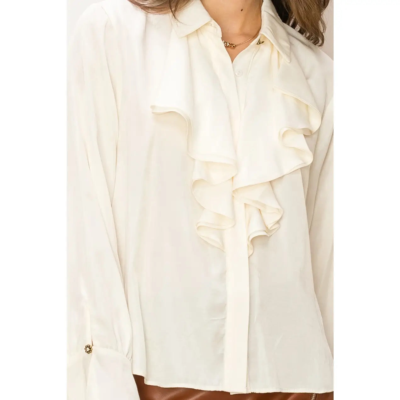 AMINA RUFFLED BLOUSE