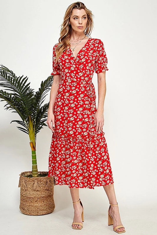 ANNICK FLORAL TIE DRESS