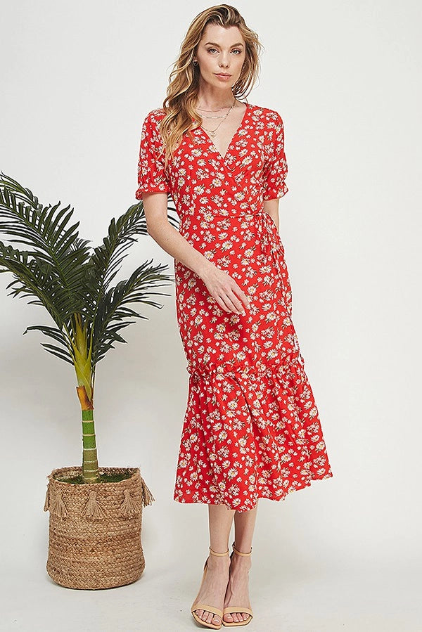 ANNICK FLORAL TIE DRESS