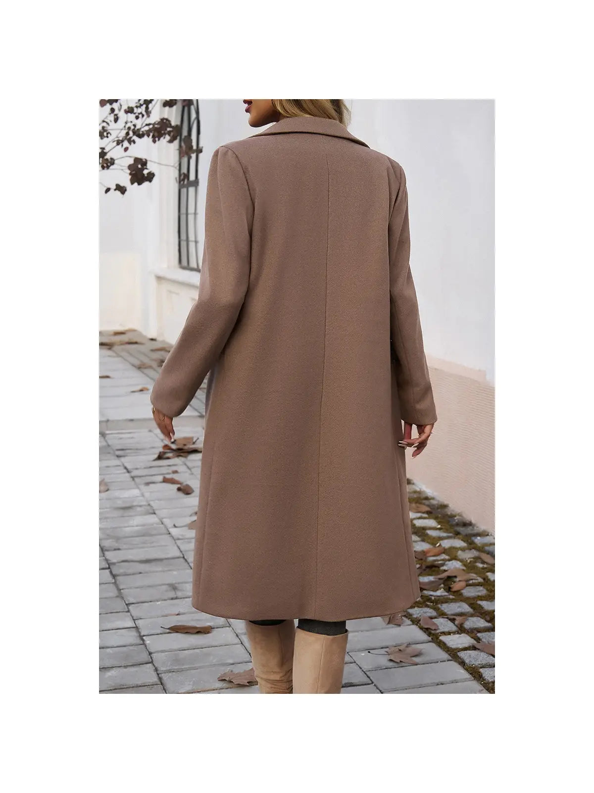 ANNIKA DOUBLE BREASTED LONG COAT | BROWN