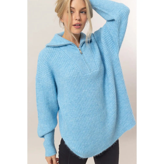 BAILEY HALF ZIP SWEATER