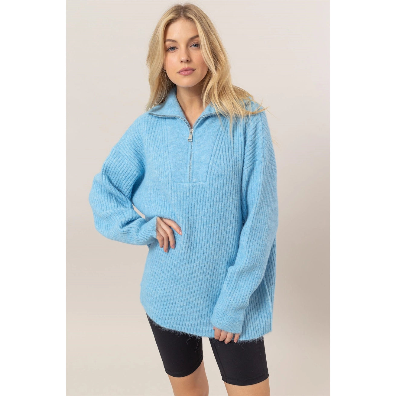 BAILEY HALF ZIP SWEATER