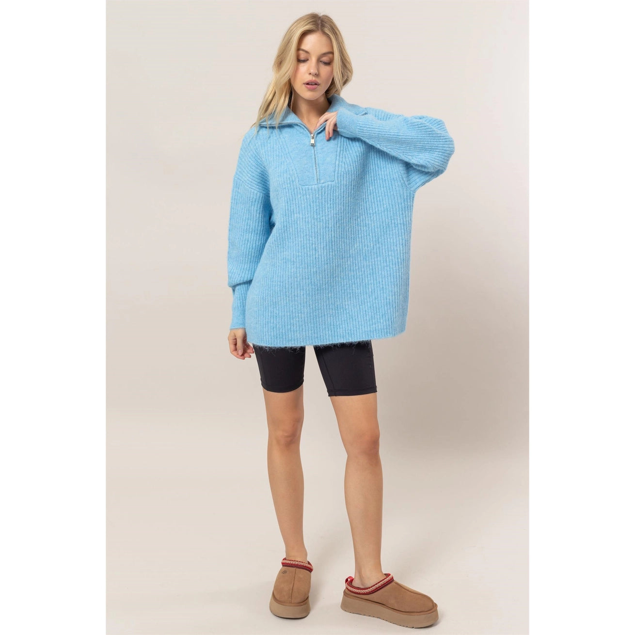 BAILEY HALF ZIP SWEATER