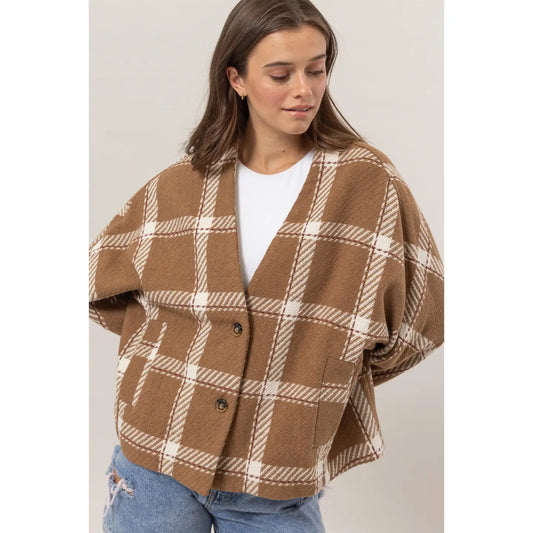 BRONTE PLAID OVERSIZED JACKET