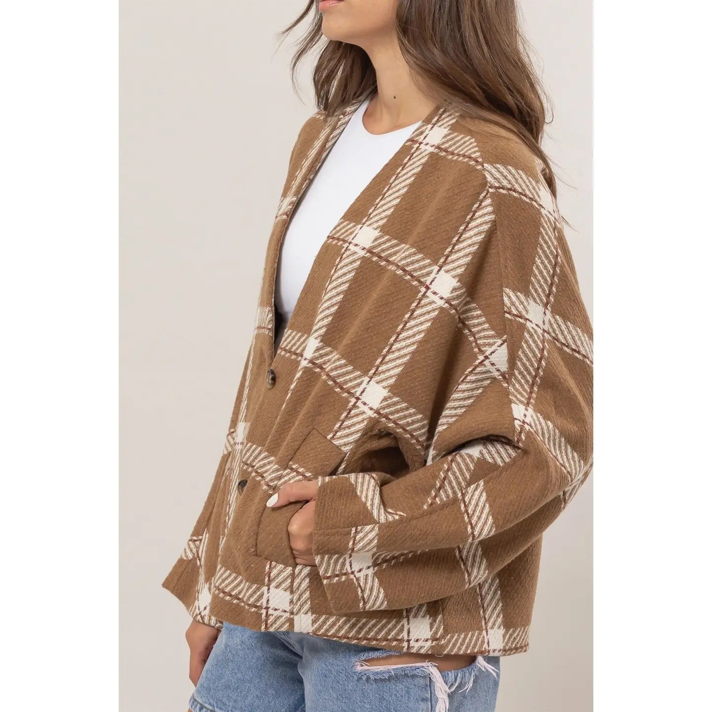 BRONTE PLAID OVERSIZED JACKET