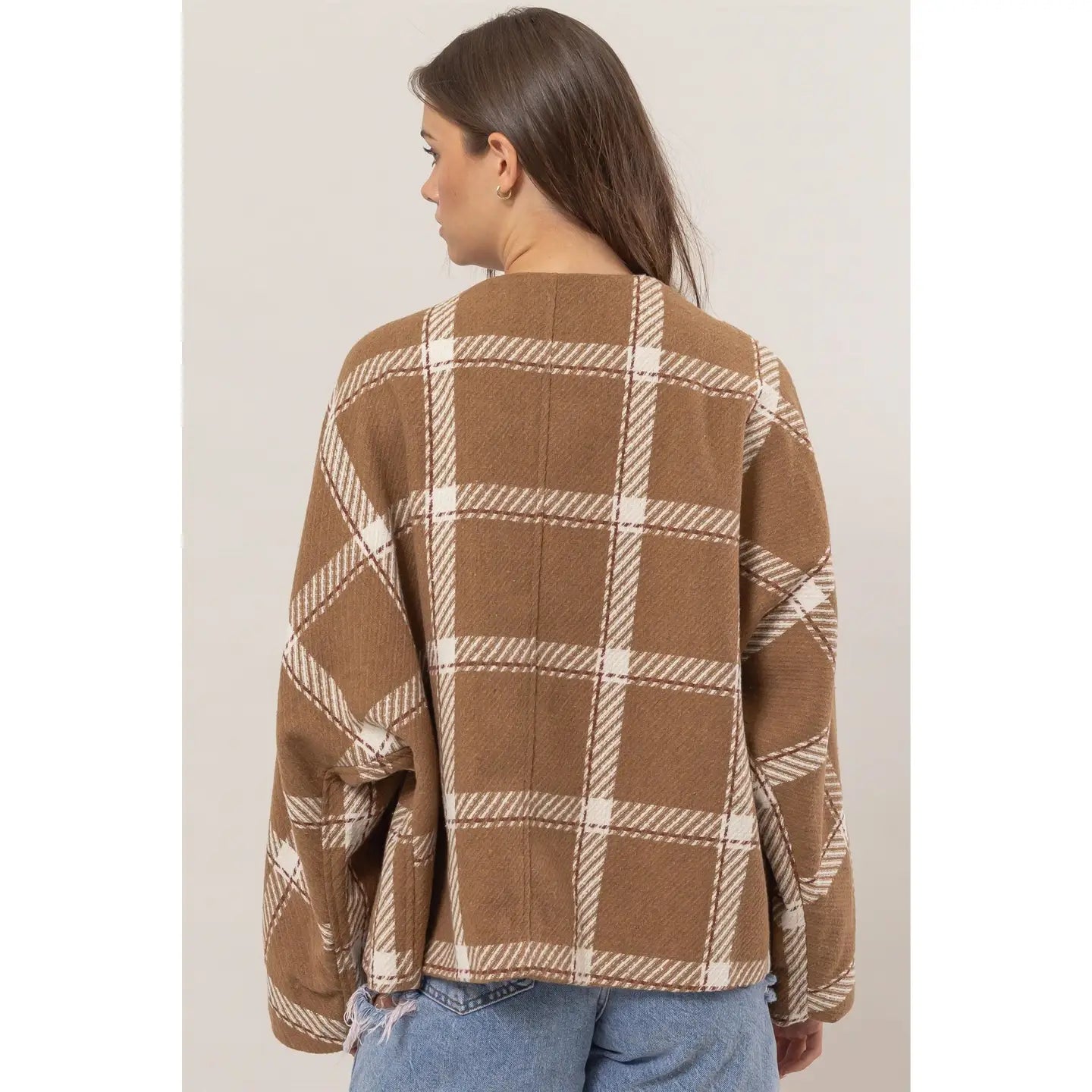 BRONTE PLAID OVERSIZED JACKET