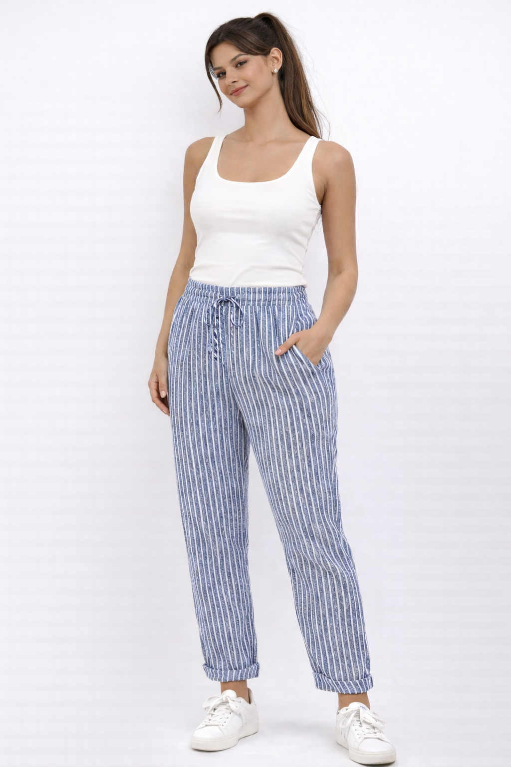 NATALIE STRIPED PANTS