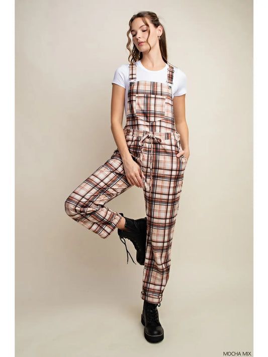 CARMEN PLAID OVRALLS