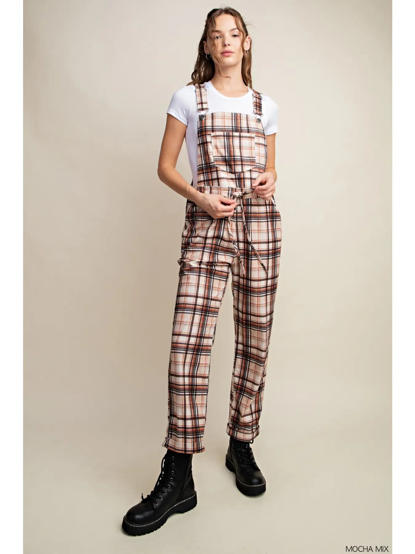 CARMEN PLAID OVRALLS