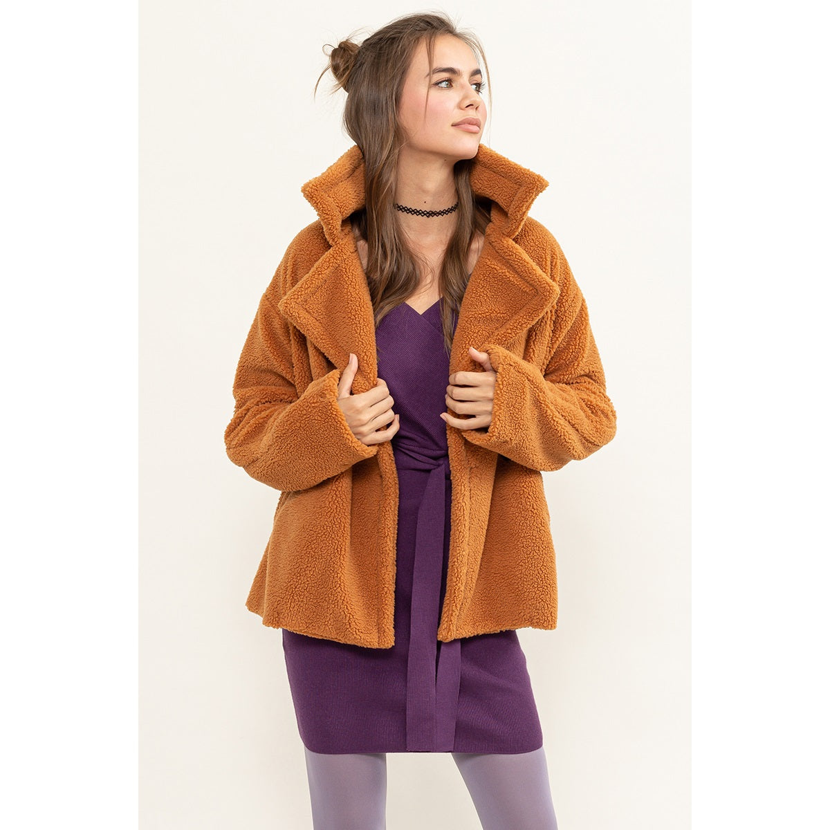 DINA TEDDY FUR PEACOAT