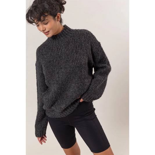 DONNA HIGH NECK OVERSIZED SWEATER