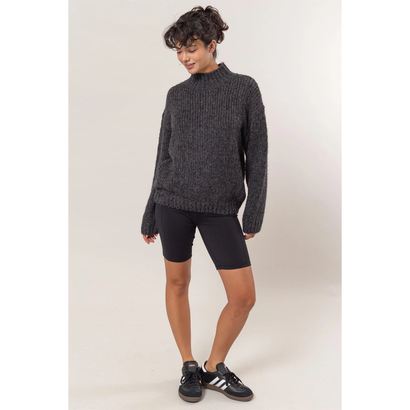 DONNA HIGH NECK OVERSIZED SWEATER