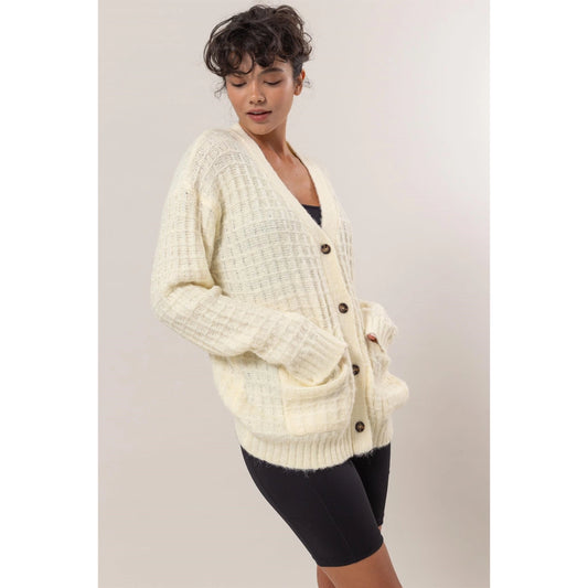 FAITH OVERSIZED KNIT CARDIGAN SWEATER