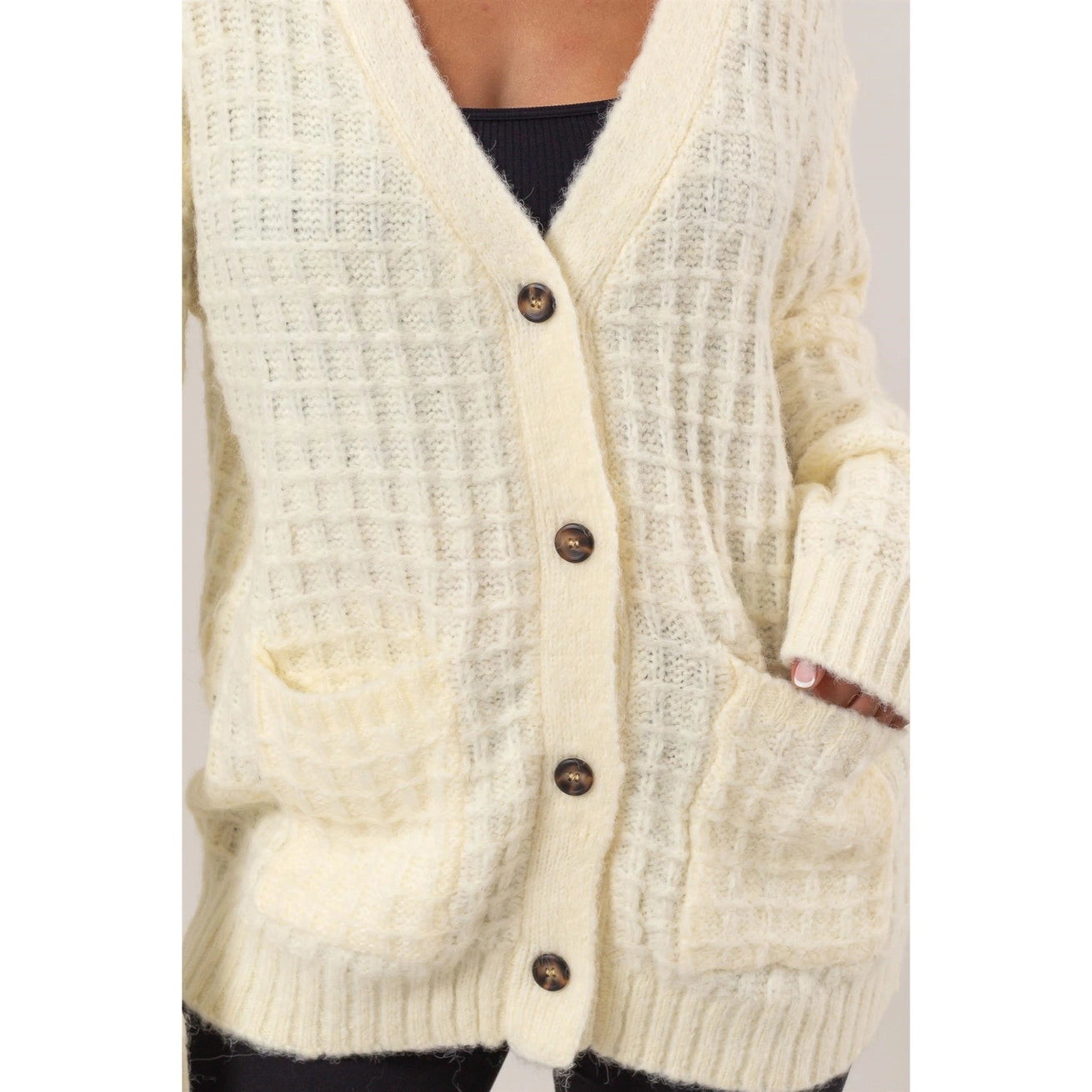 FAITH OVERSIZED KNIT CARDIGAN SWEATER