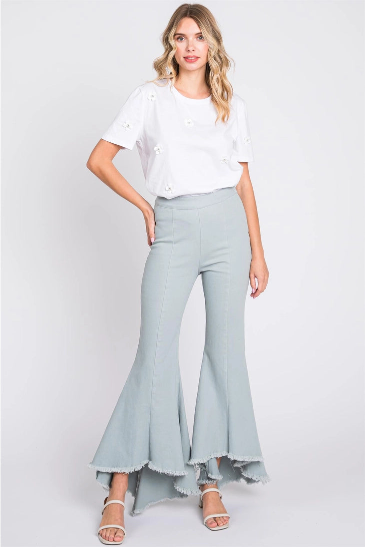 FELICITY STRETCH PINTUCK PLEATED JEANS | BLUE