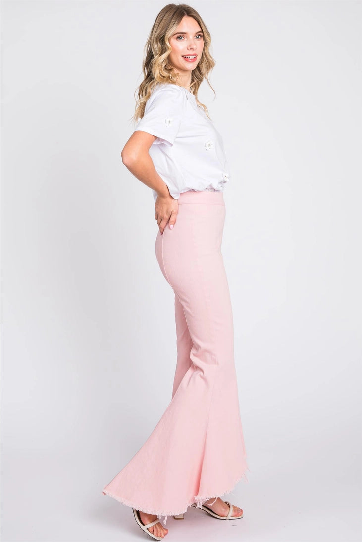 FELICITY STRETCH PINTUCK PLEATED JEANS | PINK