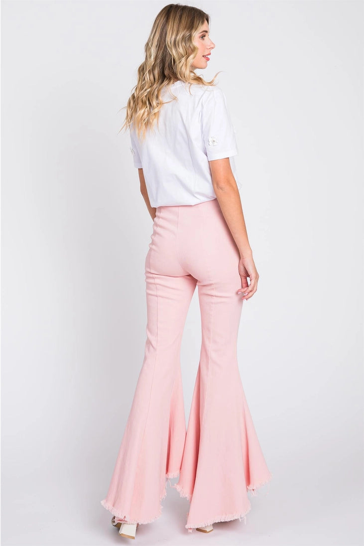 FELICITY STRETCH PINTUCK PLEATED JEANS | PINK