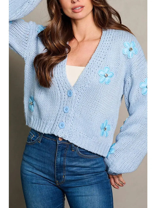 THEODORA CROCHET CARDIGAN SWEATER