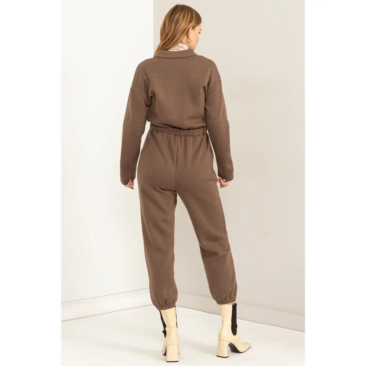 HANNY BRUSHED FRENCH TERRY JUMPSUIT