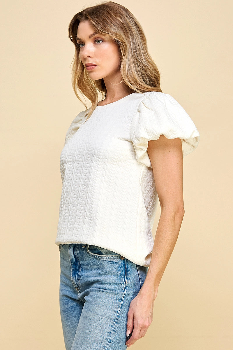 HOLLY TEXTURED KNIT TOP