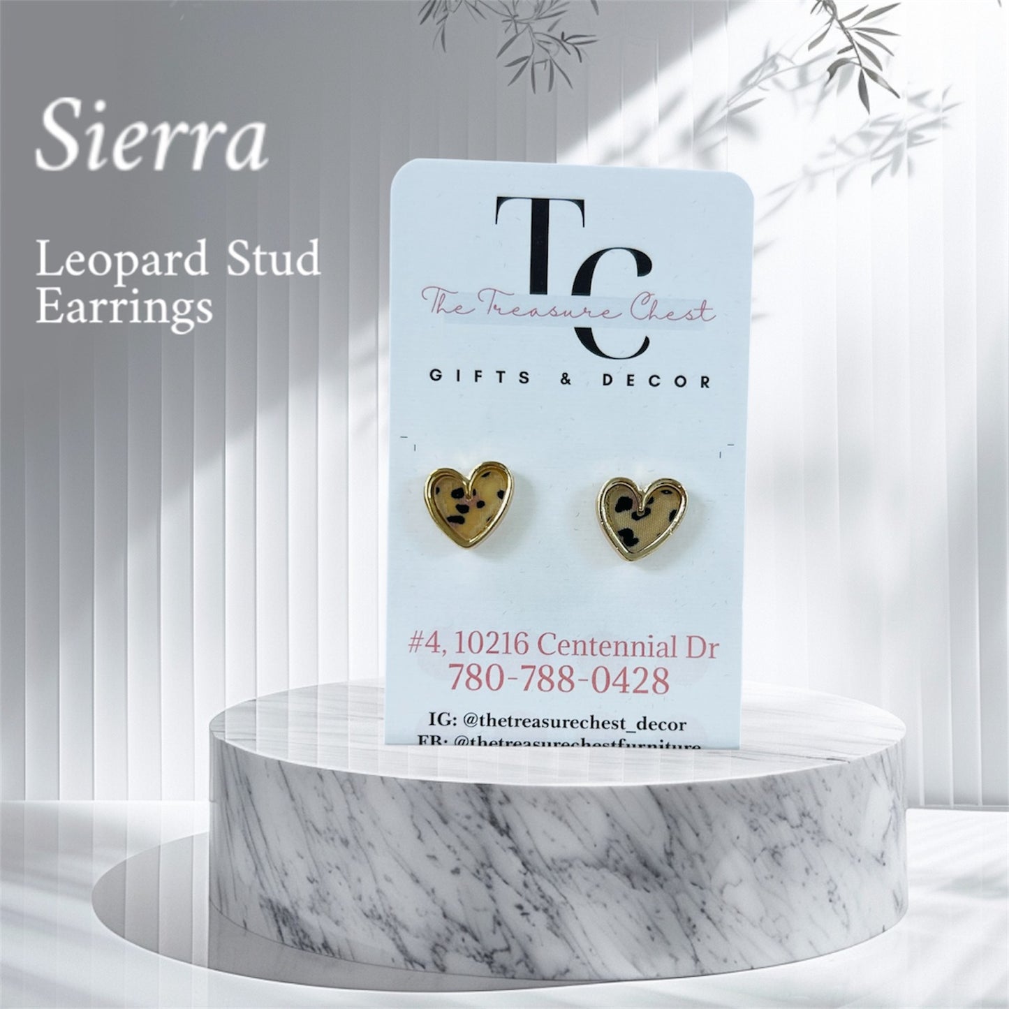 SIERRA LEOPARD STUD EARRINGS