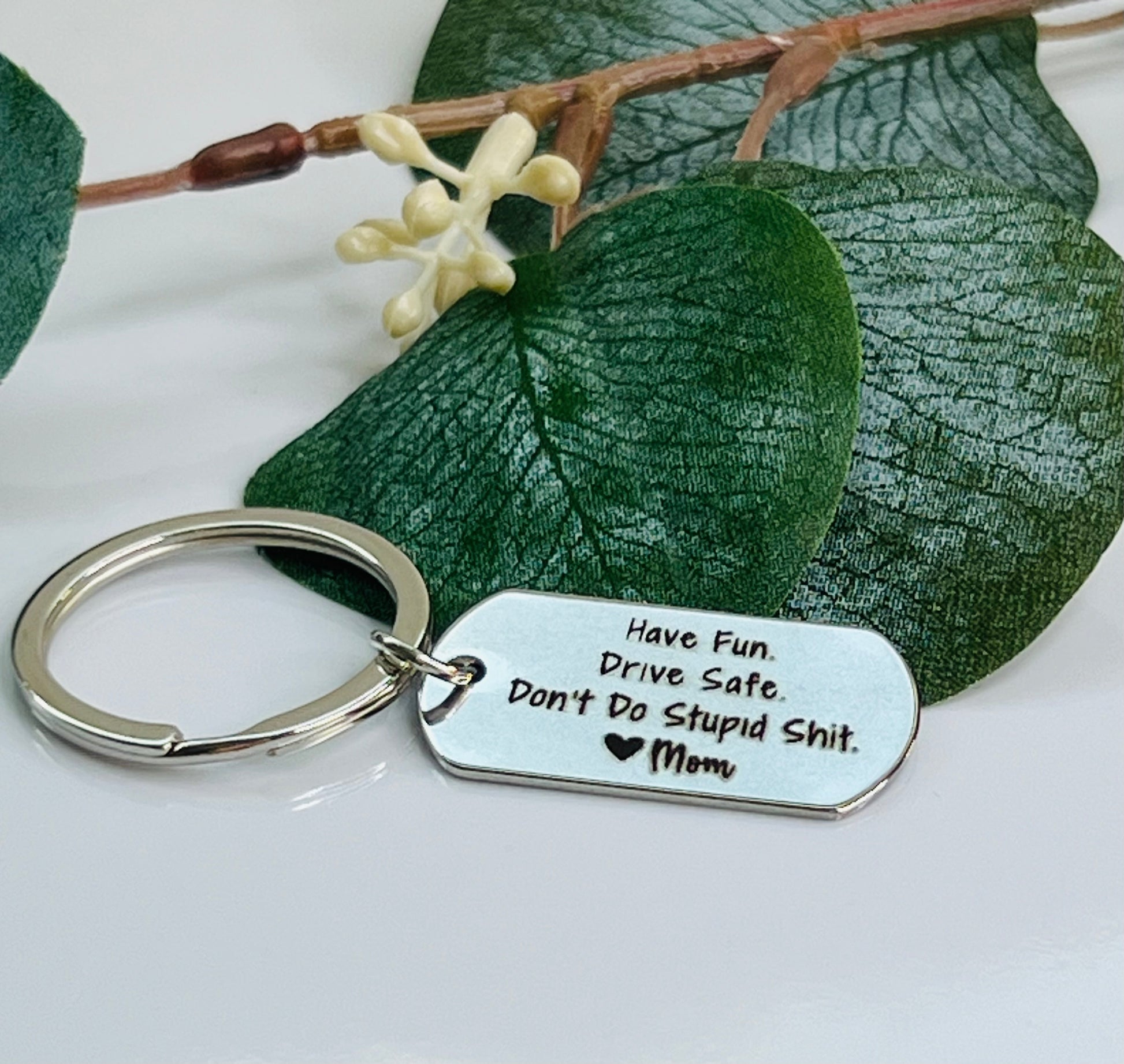 Have Fun, Drive Safe, Don't Do Stupid Shit Keychain