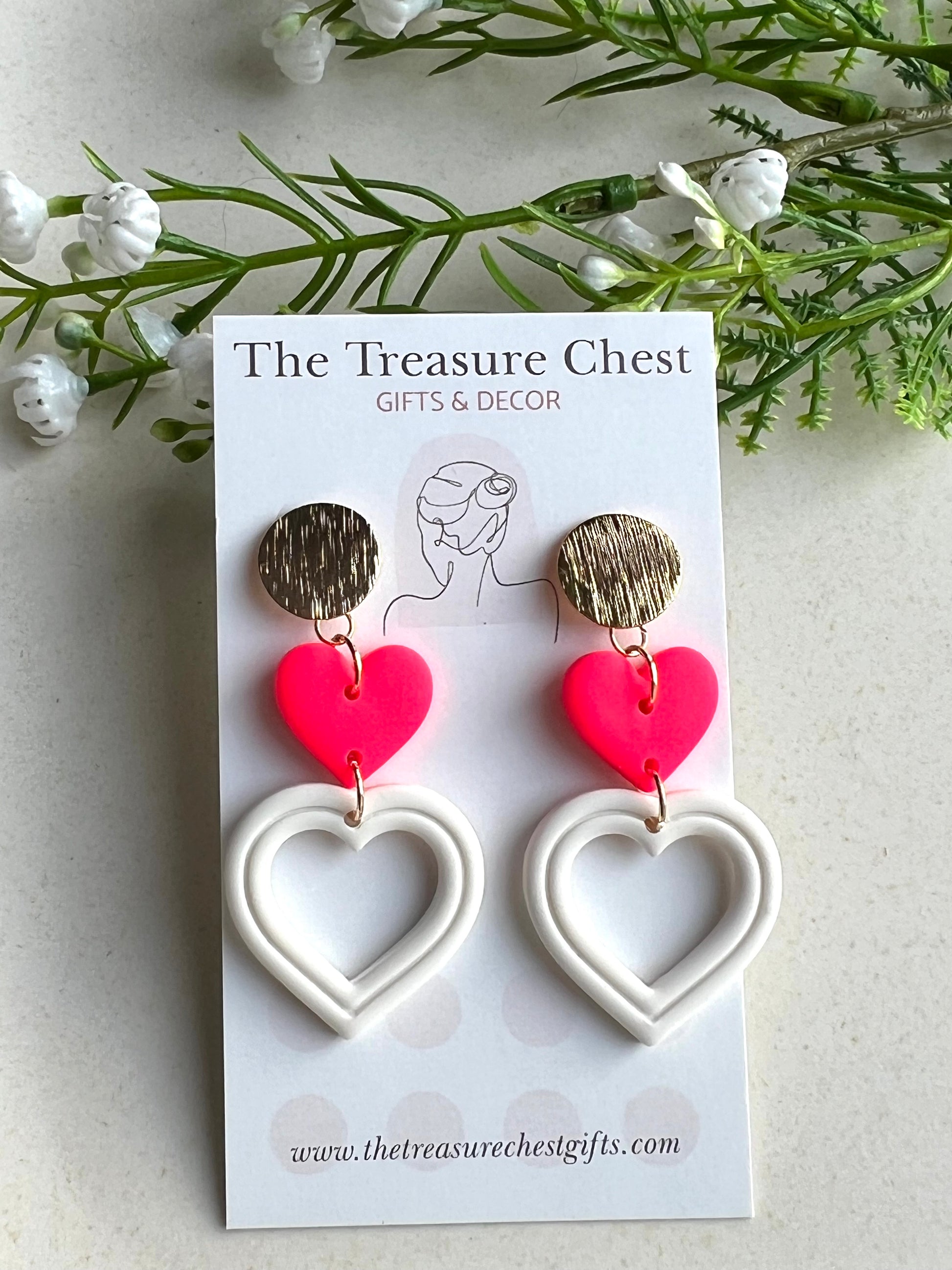 Hot Stuff Heart Dangle Earrings