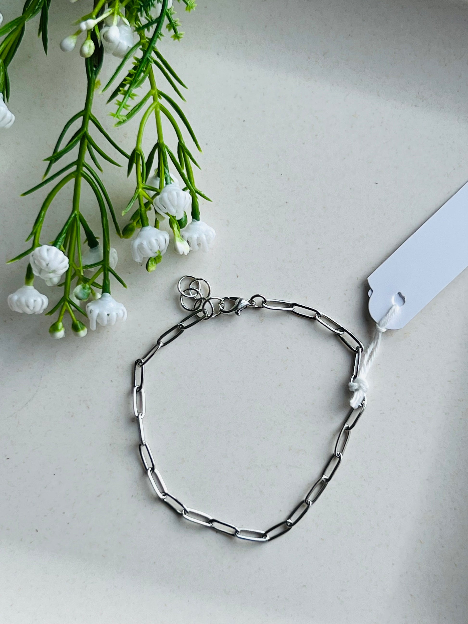 Silver Paperclip Bracelet