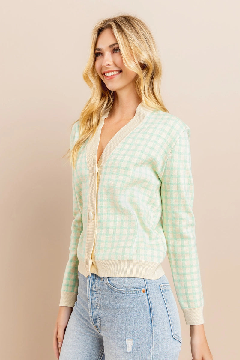 INDY PLAID CARDIGAN