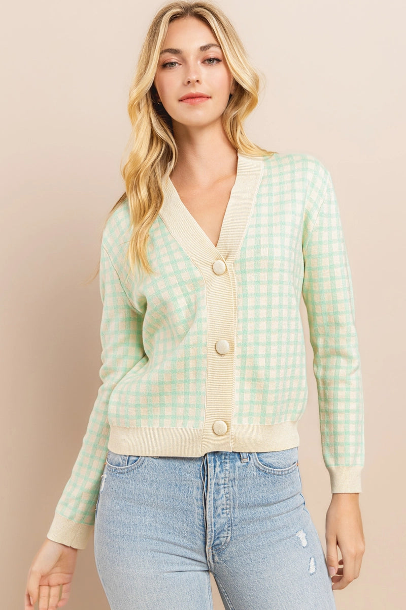 INDY PLAID CARDIGAN