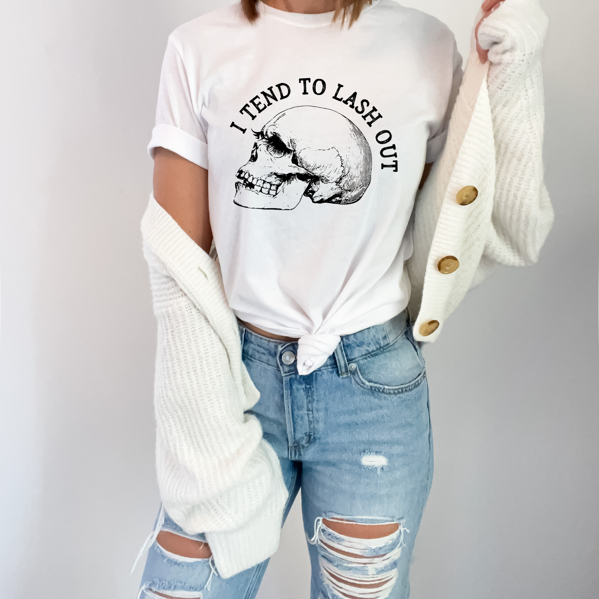 I Tend To Lash Out Crewneck T Shirt