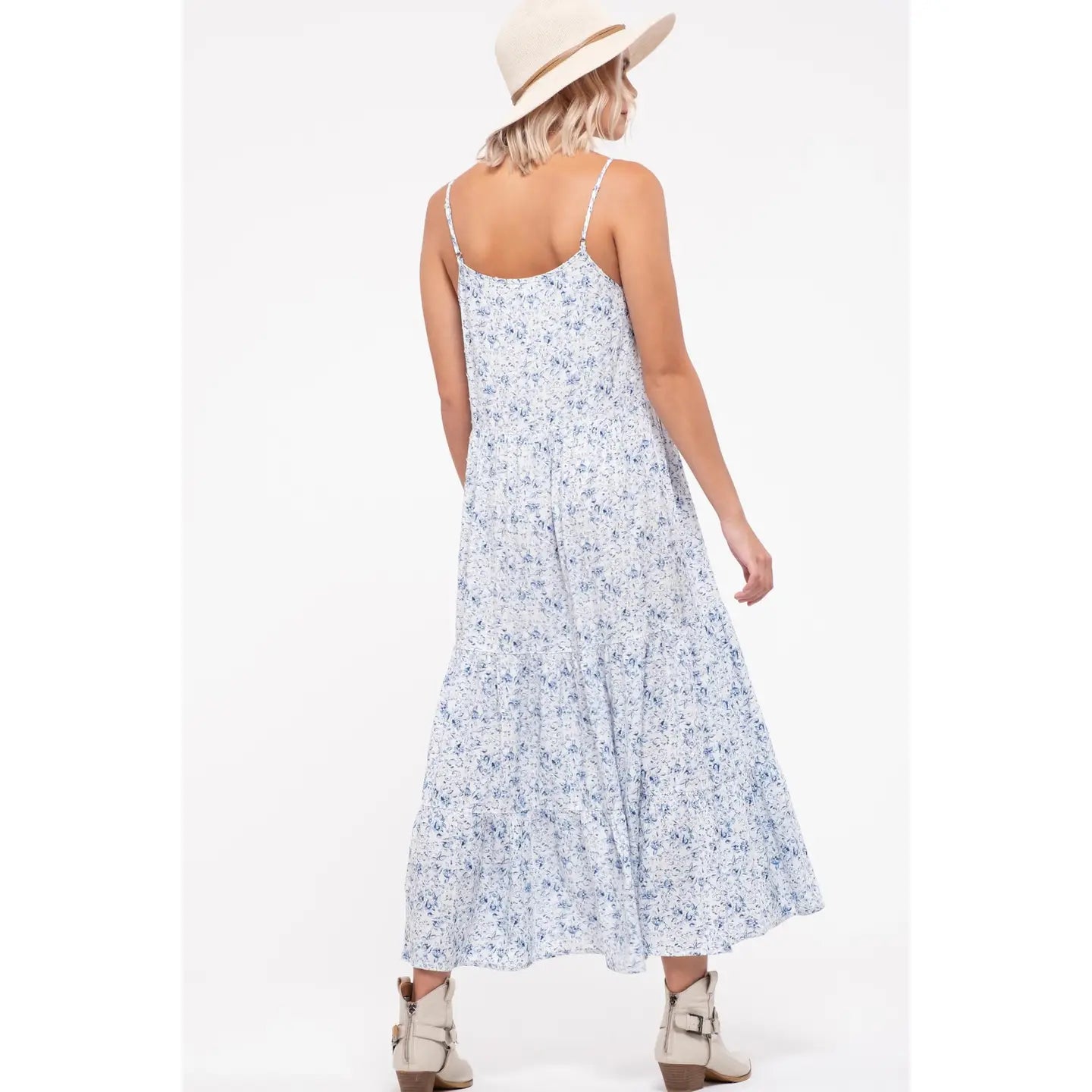 JESSIE FLORAL TIERED MIDI DRESS