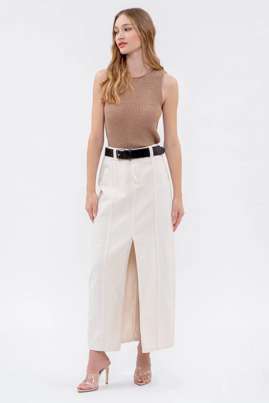 JUSTINE CROCHET KNIT TANK