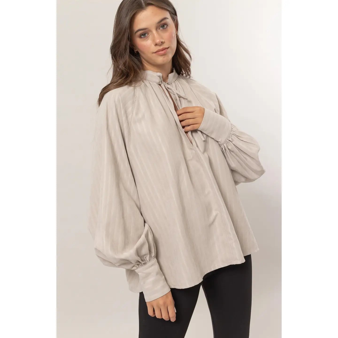 LOGAN BALLOON SLEEVE BLOUSE