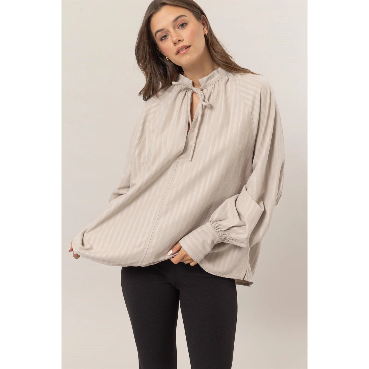 LOGAN BALLOON SLEEVE BLOUSE