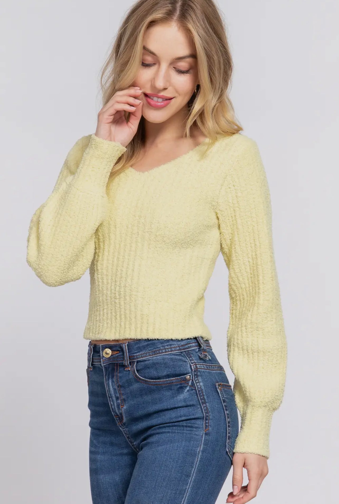 LILOU PUFF SLEEVE SWEATER