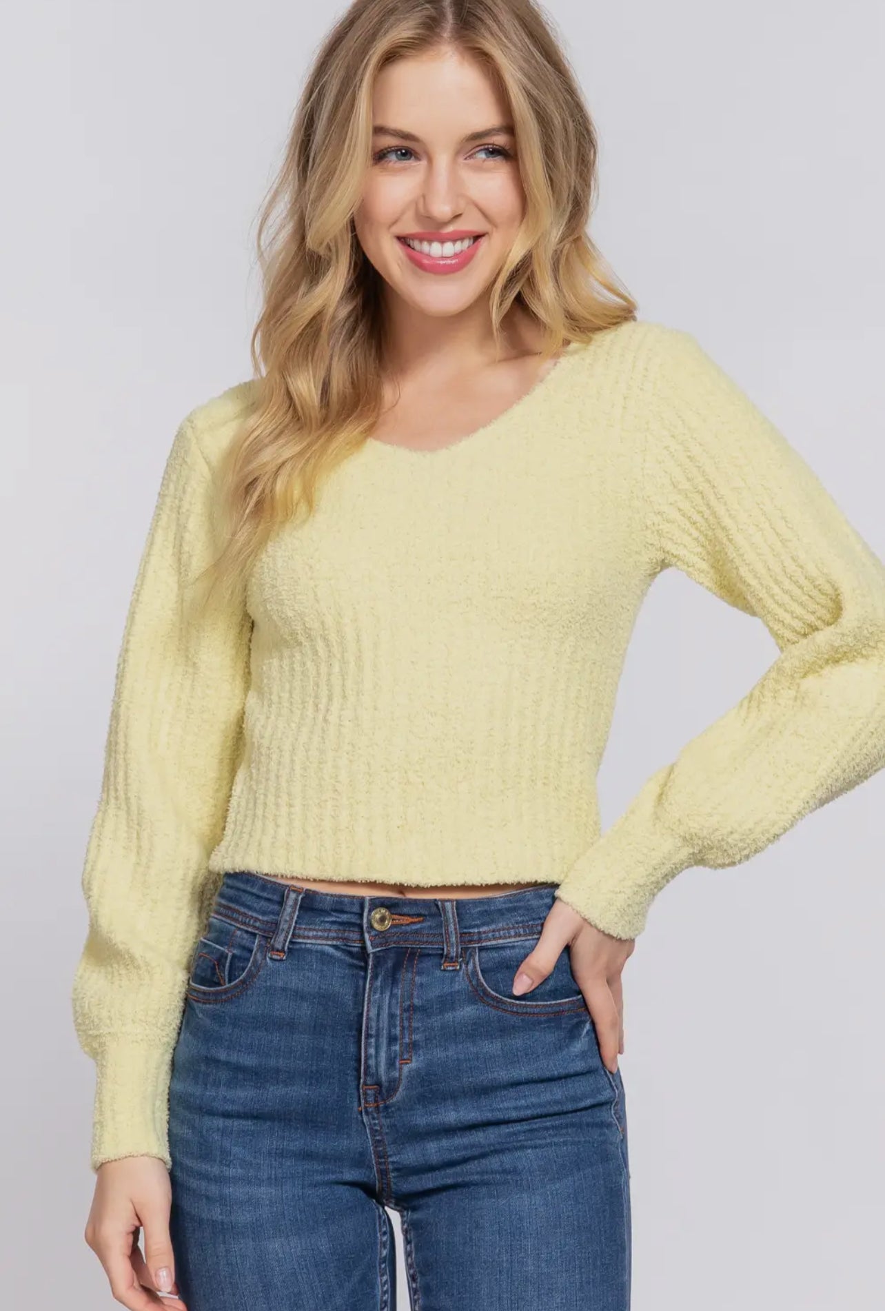 LILOU PUFF SLEEVE SWEATER