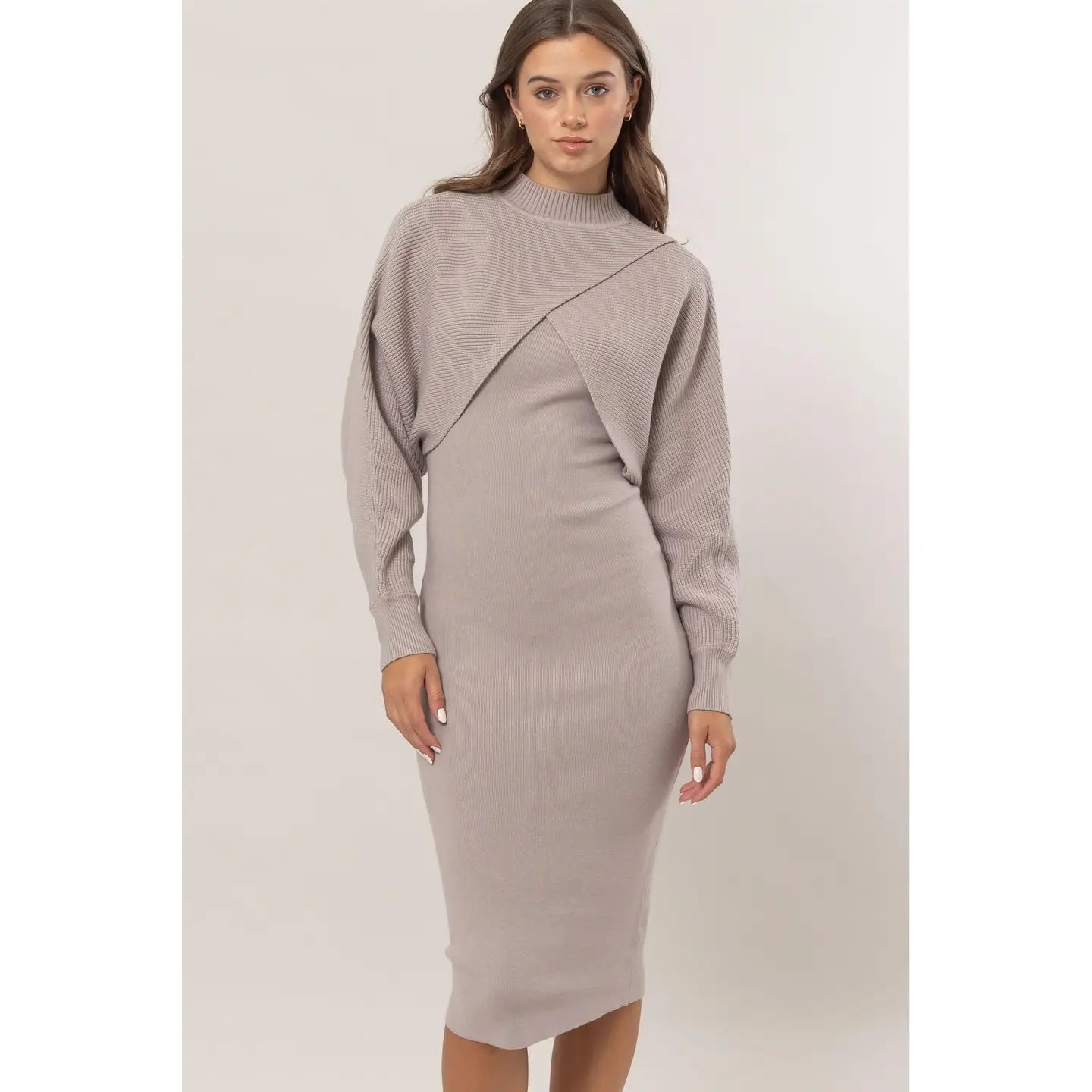 MALENA MIDI DRESS AND SWEATER | 2 PIECE SET