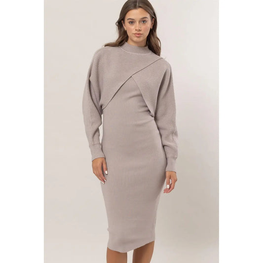 MALENA MIDI DRESS AND SWEATER | 2 PIECE SET