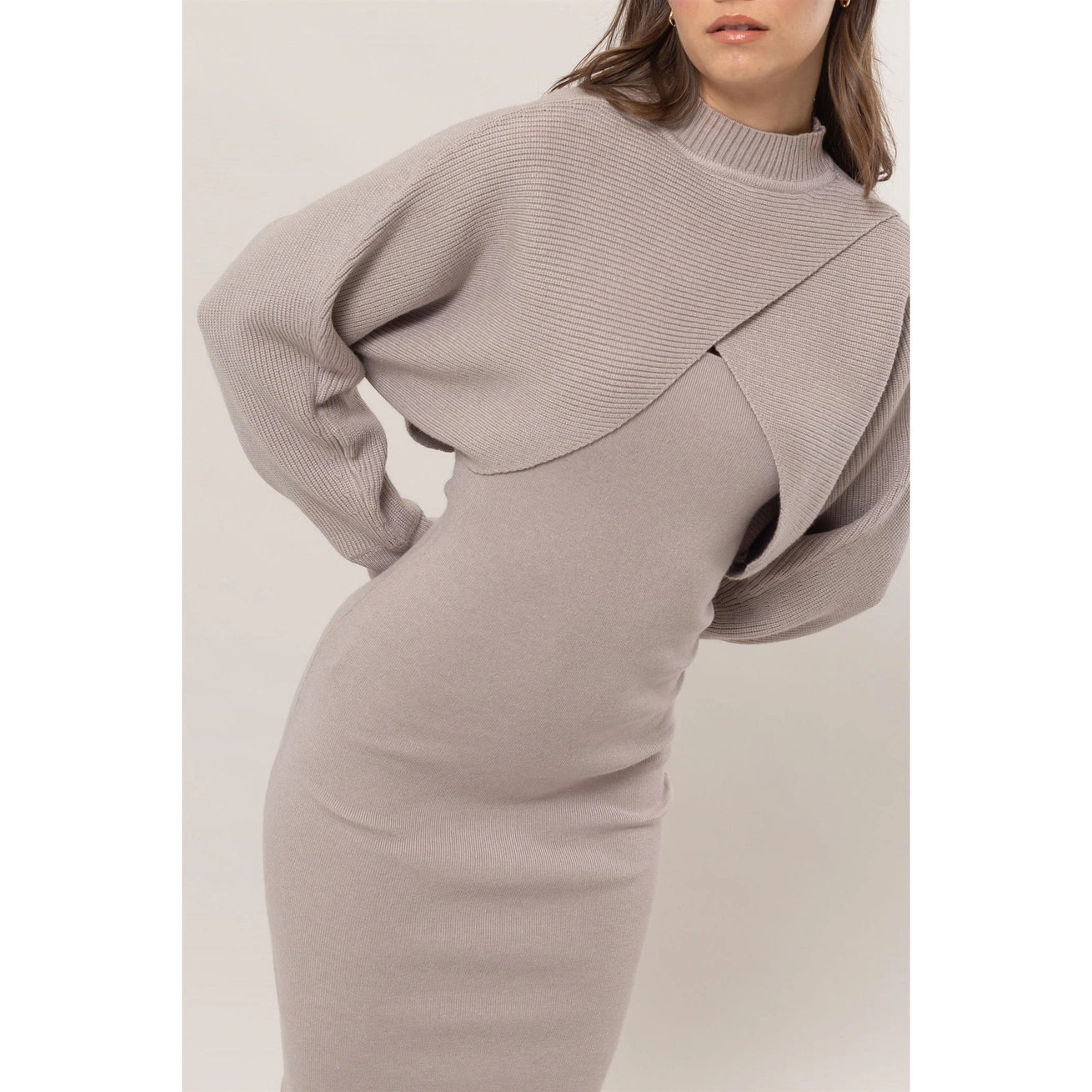 MALENA MIDI DRESS AND SWEATER | 2 PIECE SET