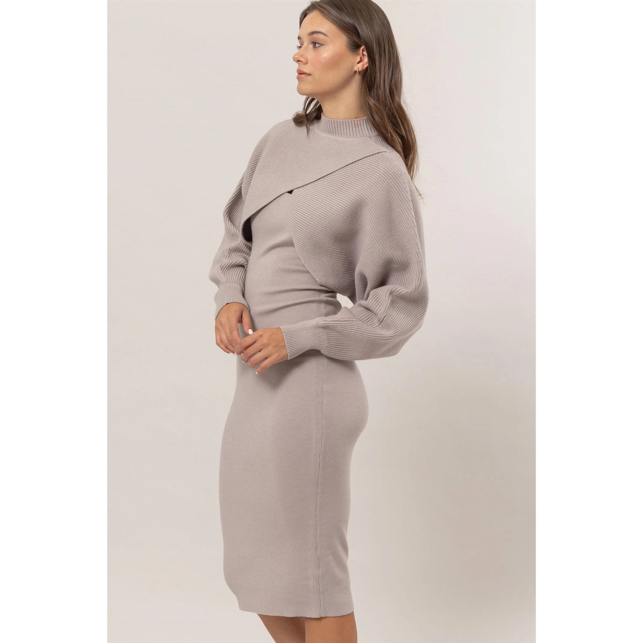 MALENA MIDI DRESS AND SWEATER | 2 PIECE SET